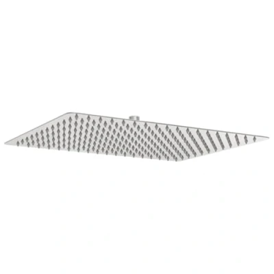 Image of vidaXL Rainfall Shower Head Stainless Steel 304 40x30 cm Rectangular Polished Finish Wall/Ceiling Install Relaxing Wide Waterflow