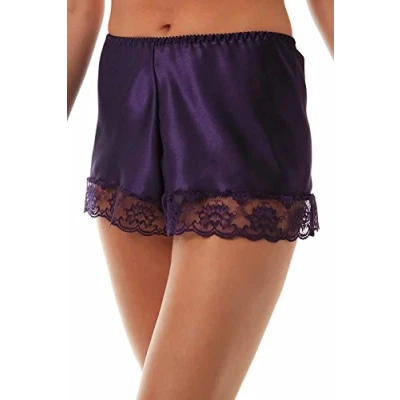 Image of undercover lingerie Luxury Satin French Knickers Plum WS