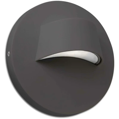 Image of Faro Lighting Brow Led Outdoor Wall Light Dark Grey IP44