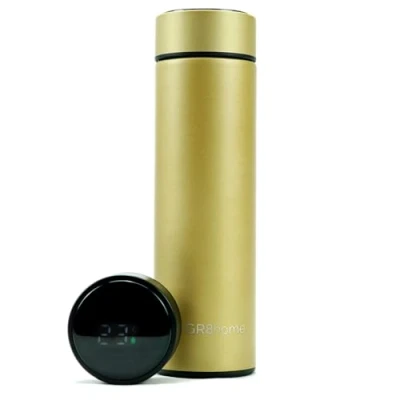 Image of LED Display Smart Water Bottle Vacuum Insulated Flask 500ml Stainless Steel Thermal Cup with Digital Temperature (Rose Gold)