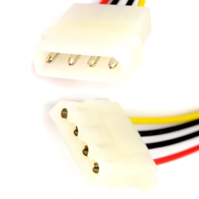 Image of kenable Power Extension Cable 4 pin LP4 Molex Male to Female 12cm