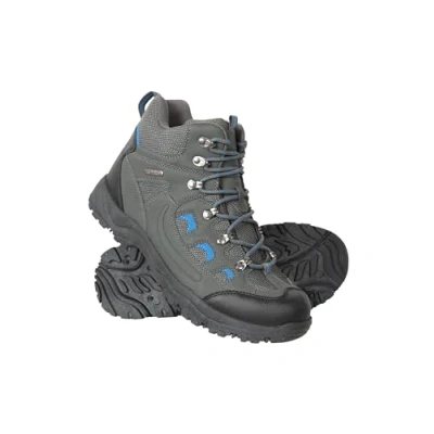 Image of Mountain Warehouse Adventurer Mens Boots IsoDry Waterproof &amp; Breathable Shoes with Heel Toe Bumpers For Autumn Winter, Walking Hiking Dark Grey Adult Shoe Size 6