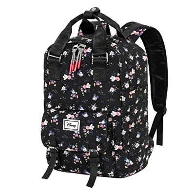 Image of Disney Mickey Mouse Nature Peach Backpack, Black, 12 x 26 36 cm, Capacity 11 L