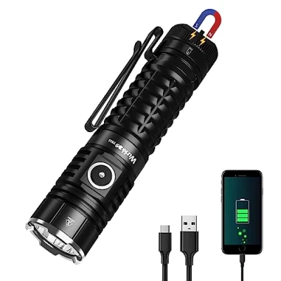 Image of Wurkkos TS22 Torches LED Super Bright Rechargeable, Flashlight 4500 Lumens XHP70.2 Torch with Auto Lock, IPX68 Waterproof Torch, EDC Magnetic End Cap, 6 Lighting Modes