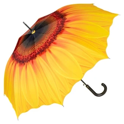 Image of VON LILIENFELD Umbrella Automatic Women Floral Motif Sunflower
