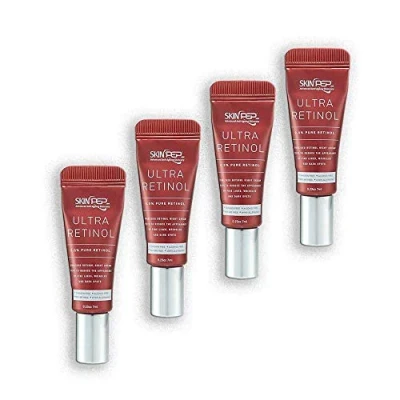 Image of SkinPep Ultra Retinol 0.5% Serum 28ml (4 x 7ml Tubes) Helps to Reduce The Appearance of Fine Lines + Wrinkles Dark Spots Pure
