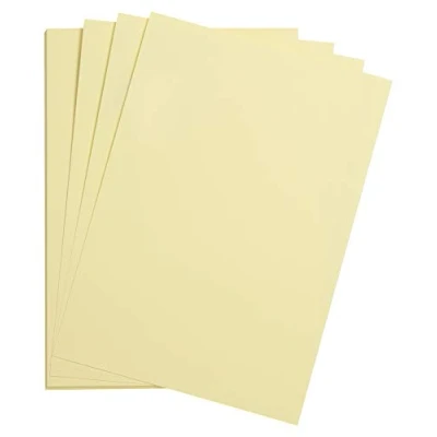 Image of Clairefontaine Ref 975267C Maya Smooth Coloured Drawing Card (Pack of 25 Sheets) 185gsm A4 (29.7 x 21cm) Straw Yellow Colour Deep Dyed, Acid Free, pH Neutral
