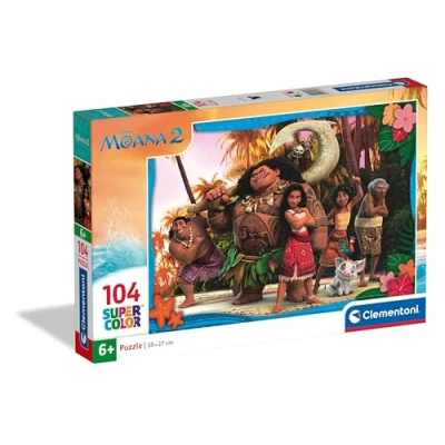 Image of Clementoni Jigsaw Puzzle Disney Moana 2, 104 Pieces, for Children 6 8 Years, Boys/Girls, Kids, Multicolor, Made in Italy 61436