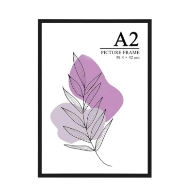 Image of Baoee Black A2 Frames,photo frame with acrylic glass, A2Poster frame, A2certificate Freestanding and Wall Mountable