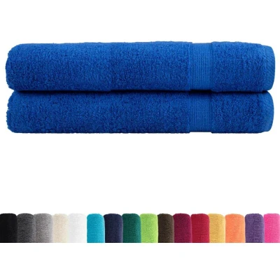 Image of vidaXL Premium Sauna Towels SOLUND 2pcs Blue 80x200cm 600gsm