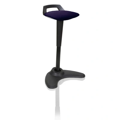 Image of Spry Stool Black Frame Bespoke Colour Seat Purple