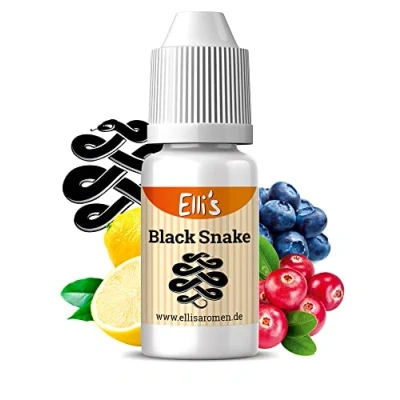 Image of Ellis Aromas Black Snake Food Flavour for Baking, Cooking &amp; Drinks Drops Calorie Free in Milk, Porridge Yoghurt 10 ml