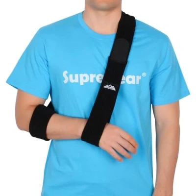Image of supregear Arm Sling, Adjustable Lightweight Comfortable Shoulder Immobilizer Sling Breathable Medical Support for Injured Arm/Hand/Elbow 180cm