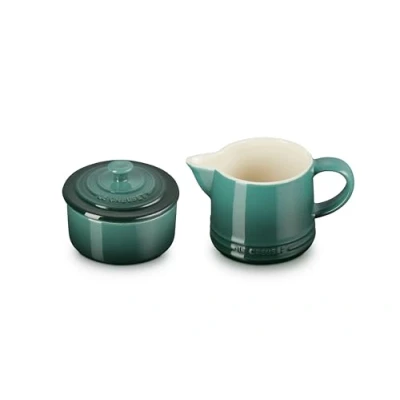 Image of Le Creuset Stoneware Signature, Artichaut Cream &amp; Sugar Set, Cream: 300 ml, Sugar: 8oz