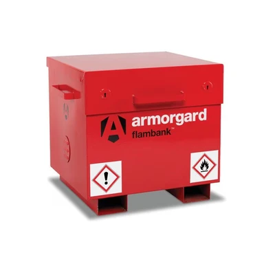 Image of Armorgard Flambank Chemical and Flammables Secure Site Storage Box 765mm 675mm 670mm