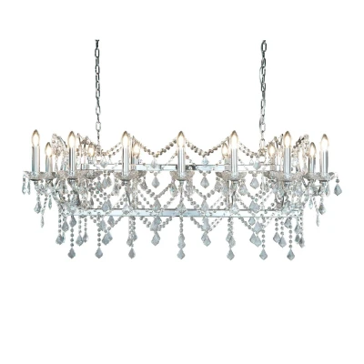 Image of Florence 14 Light Crystal Chandelier Chrome Finish, E14