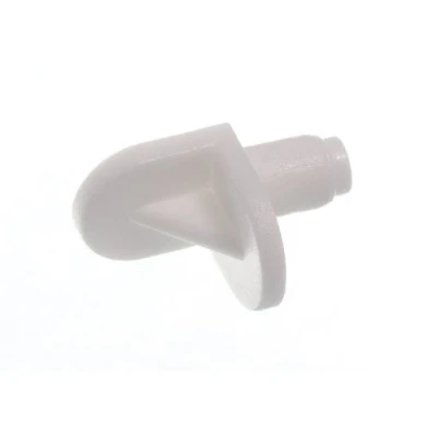 Image of White Push In Shelf Supports Plastic 5Mm Diameter Peg Pack Of 20