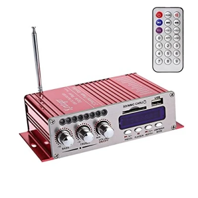 Image of WINGONEER 12V Hi Fi Digital Stereo Audio Amplifier USB SD DVD FM Radio MP3 Speaker Car Bluetooth HiFi Mini 2 Channel Display Power Player for iPod/Car/Boat/Motorcycle