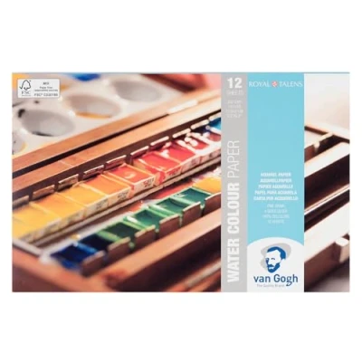 Image of Royal Talens Van Gogh Watercolour Paper Blocks 13.5 x 21cm 12 Sheets Landscape