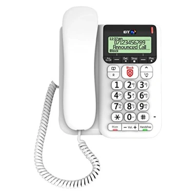 Image of BT Decor 2600 Corded Phone with Advanced Call Blocker (Renewed)