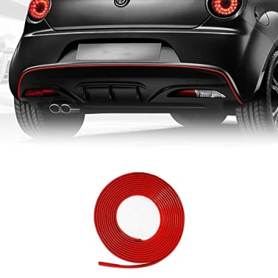 Image of Red Profile Sticker for DAM Rear Bumper Alfa Mito