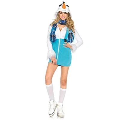Image of Leg Avenue Cozy Snowman Olav Costume (Small, White)