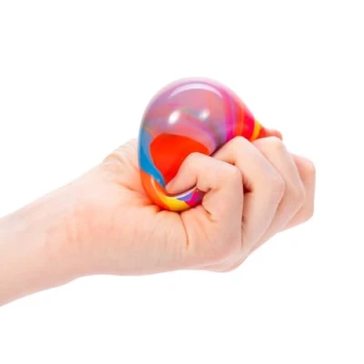 Image of Schylling NeeDoh Marbleez Fidget Toy Colourful Marble &amp; Glass Effect, 5 Assorted Styles, Kids Squishy Sensory Toys Stress Balls, Safe Non Toxic Dough Material, Age 3+ Years