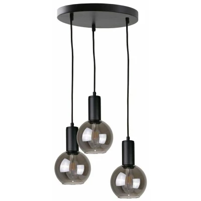 Image of Supra Cluster Pendant Ceiling Light Black, 30cm, 3x E27