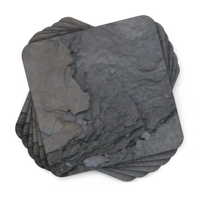 Image of Portmeirion Home &amp; Gifts Pimpernel Midnight Slate Coasters, Set of 6, 10.5 x