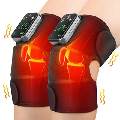 Image of Cordless Heated Knee Massager Heating Shoulder Support Brace Wrap with Massage, Vibration Pads for Relaxing Elbow, 3 in 1 Massage Machine Best Gift Birthday Christmas