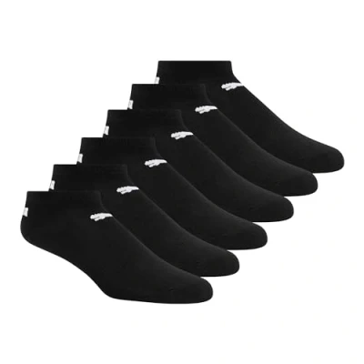 Image of Puma Women&#039;s Non Terry No Show Low Cut Athletic Sport Sock 6 Pack,Black w/ White,9 11