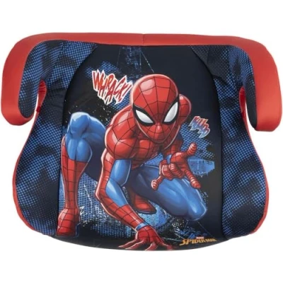 Image of ISOFIX Marvel Spiderman Baby Lift Suitable for Children with Height from 125 to 150 cm Superheroes Man Spider Seat Red Blue Safety