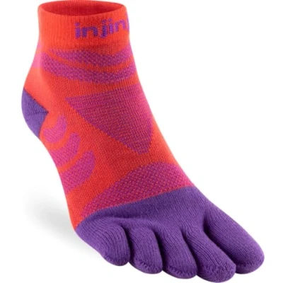 Image of Injinji Women&#039;s Ultra Run Mini Crew Razzmataz M/L (EU 40.5 44.5+), red, Medium/Large