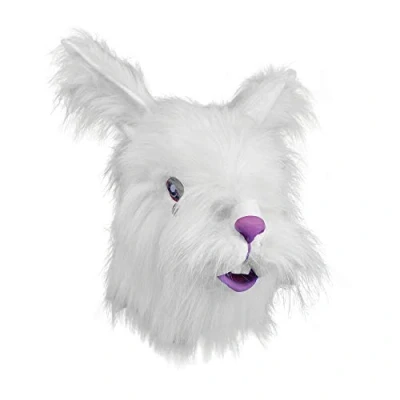 Image of Bristol Novelty BM367 Rabbit Plus White Fur Mask, One Size
