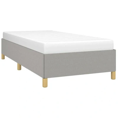 Image of Bed Frame without Mattress Light Grey 90x190 cm Single Fabric Vidaxl