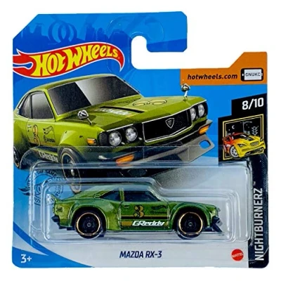 Image of Hot Wheels Mazda RX 3 Nightburnerz 8/10 (243/250) 2020 Short Card