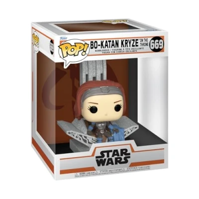 Image of Funko POP! Deluxe: Star Wars: the Mandalorian S9 Bo Katan With Throne, 10 inch Collectable Vinyl Figure Gift Idea Official Merchandise Toys for Kids &amp; Adults TV Fans