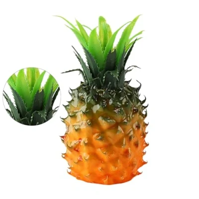 Image of amangul Artificial Pineapple Vibrant Yellow Fruit Decoration Ornament For Home And Retail Settings