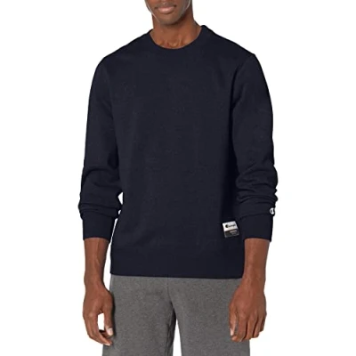 Image of Champion Men&#039;s Authentic Originals Sueded Sweatshirt, Navy Heather, S