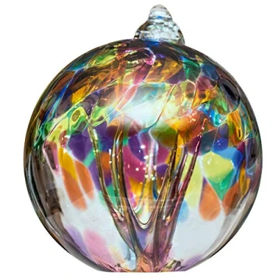 Image of Milford Collection Tree of Life Large Glass Globe Multicoloured