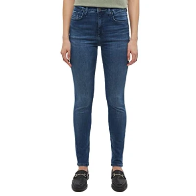 Image of MUSTANG Women&#039;s Mia Jeggings Jeans, Medium Blue 702, 30W x 34L