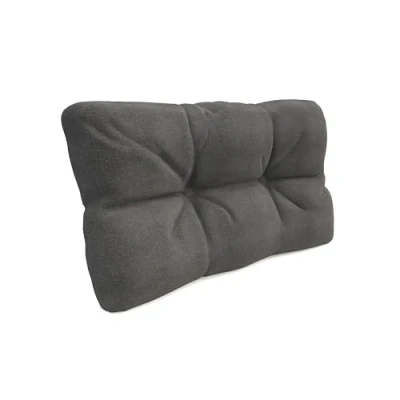 Image of POKAR Euro Pallet Quilted Pillow 1x Side Cushion 60 x 40cm, Garden Pillows, Sofa Bench Furniture, Patio, Without Pallets, Grey
