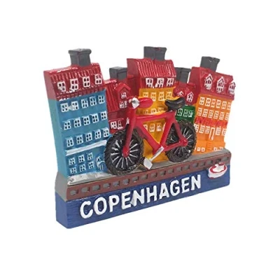 Image of 3D Copenhagen Denmark Fridge Magnet Travel Souvenir Gift Home Kitchen Refrigerator Decoration Magnetic Sticker Craft Collection