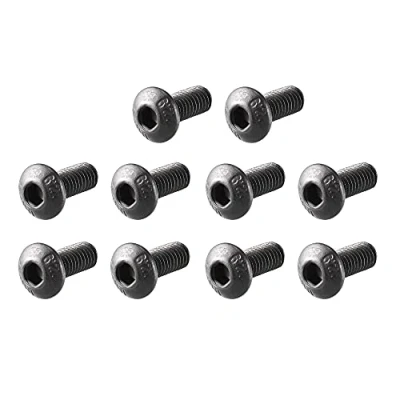 Image of Sourcingmap M4 x 10mm Alloy Steel Hex Bolt Socket Head Cap Screws Black 100 Pcs