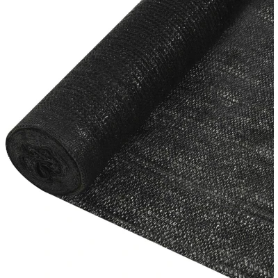 Image of vidaXL Privacy Net Black 1.5x10 m HDPE 195 g/m²