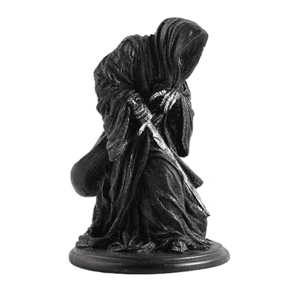 Image of Halloween Figure, Black Decor, Resin, Gothic Holding Scythe Robe Standing Figurine For Haunted House