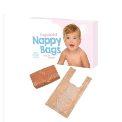 Image of UKDGTMR Scented Nappy Disposal Bags, 150 Count Pack Tie Handle Baby Changing Disposable Bags Bin Adult Waste Sacks For Dog Poo