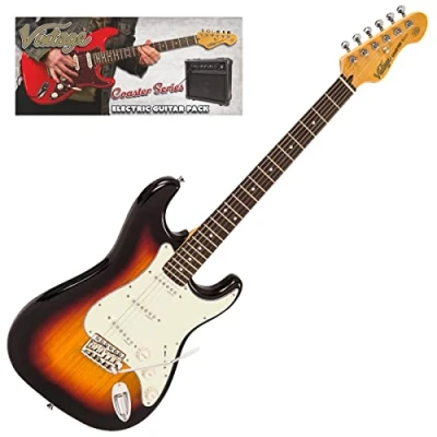 Image of VINTAGE V60 COASTER ELECTRIC GUITAR PACK 3 TONE SUNBURST