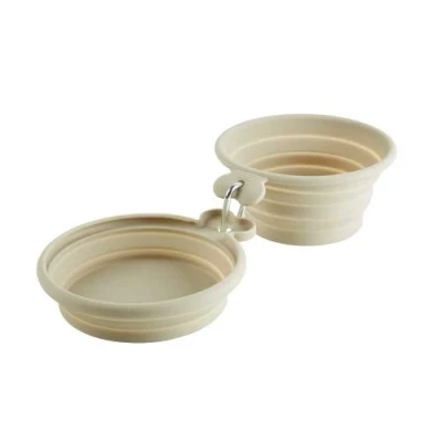 Image of HUNTER Silicone Travel Bowl List, 350 ml, Tan, Pack of 2