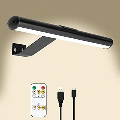 Image of TINTINDOC Wireless Picture Light for Painting Rechargeable with Remote, Full Metal Art Display Lamp Accent Battery Operated Dartboard Dimmer Timer